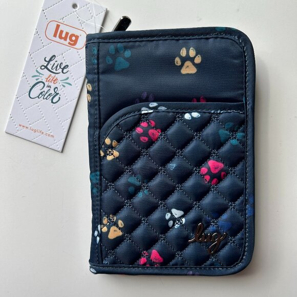 lug Handbags - Lug Pilot RFID Passport Wallet Paws Navy NWT
